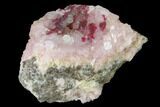 Roselite Crystal Clusters on Calcite and Quartz - Morocco #141656-1